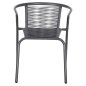 Preview: ΠΟΛΥΘΡΟΝΑ ΜΕΤΑΛΛΟ ΓΚΡΙ-ΣΥΝΘ. RATTAN ΓΚΡΙ 54x61x75Υεκ.