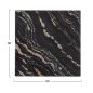 Preview: TABLETOP 5787 SQUARE WERZALIT 60X60cm BLACK GOLD MARBLE
