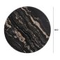 Preview: TABLETOP ROUND 5787 WERZALIT Φ60 BLACK GOLD MARBLE