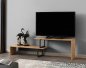 Preview: TV Tisch in schwarz natürlich 110-160x30x45 cm