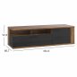 Preview: Konsolentisch Ryker Walnuss Grau 161,5x46,7x52,3 cm