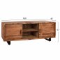 Preview: TV Furniture Nicole from solid acacia wood Natural 160x45x57cm