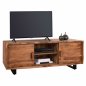 Preview: TV Furniture Nicole from solid acacia wood Natural 160x45x57cm