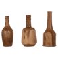 Preview: DEKORFLASCHEN 3-TEILIGES SET MASSIVES TEAK NATURAL