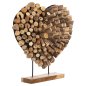 Preview: TABLE DECORATION SHINZO HEART SHAPE TEAK BRANCH WOOD IN NATURAL COLOR 57x5x56Hcm