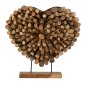 Preview: TABLE DECORATION SHINZO HEART SHAPE TEAK BRANCH WOOD IN NATURAL COLOR 57x5x56Hcm