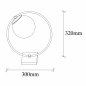Preview: Tischlampe Metall Schwarz/Weiß 30Χ15Χ32 cm