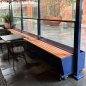 Preview: Windschutz mit Fensterbox höhenverstellbar und Sitzbank