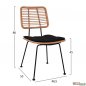 Preview: Esstisch-Set 3 Stk. mit Allegra Wicker in Beige - Schwarz | Outdoormöbel