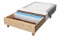 Preview: Hotel Bettuntergestell "Easy Base" 160x200 aus Holz und matten Edelstahlbeinen