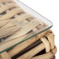 Preview: OUTDOOR-COUCHTISCH MANGOHOLZ-SICHERHEITSGLAS 110x60x40Hcm