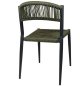 Preview: "Jonah" chair in anthracite/olive green made of wicker look aluminium