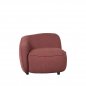Preview: Left armchair "Livo" in red boucle