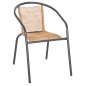 Preview: SESSEL METALLGRAU-KOMP. RATTAN NATUR 54x61x75L