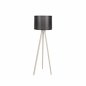 Preview: Stehlampe aus Holz in Ecru mit schwarzem Hut Φ38x145 cm