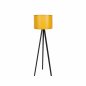Preview: FLOOR LIGHT WOODEN BLACK WITH YELLOW HAT Φ38x145 cm.