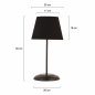Preview: TISCHLEUCHTE METALLIC SCHWARZ 25x50 cm