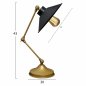 Preview: Metall Tischlampe in Gold 43 cm hoch