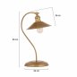 Preview: TISCHLEUCHTE AUS METALL IN FARBE GOLD 22x50 cm