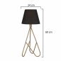Preview: TISCHLAMPE METALLIC GOLD SCHWARZ 24x60 cm