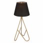 Preview: TISCHLAMPE METALLIC GOLD SCHWARZ 24x60 cm