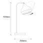 Preview: Tischlampe Schwarz Kupfer 17x26x52 cm