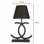 Preview: TISCHLEUCHTE METALLIC SCHWARZ 27x45 cm