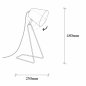 Preview: Tischlampe Metall Schwarz 15x25x40 cm