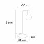 Preview: Tischlampe Metall Bronze Schwarz 17x17x52 cm