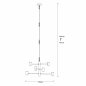 Preview: Hanging Lamp 6 lights metal black 61Χ61Χ146 cm