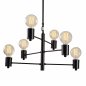 Preview: Hanging Lamp 6 lights metal black 61Χ61Χ146 cm