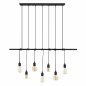 Preview: Hängelampe 7Lichter Metall Schwarz 120Χ10Χ180 cm