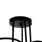 Preview: DECKENANHÄNGER 5-LICHT SCHWARZES METALL 76x76x25Hcm
