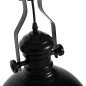 Preview: HÄNGELEUCHTE AUS SCHWARZEM METALL-WEISSES GLAS 30,5x30,5x118H cm