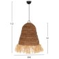 Preview: DECKENHÄNGELEUCHTE GETROCKNETE BANANENBAUMFASERN IN NATÜRLICHER FARBE Φ40x62-152Hcm