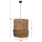 Preview: DECKENHÄNGELEUCHTE SEAGRASS IN NATÜRLICHER FARBE Φ32x45-140Hcm