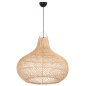 Preview: HÄNGENDE DECKENLEUCHTE NATÜRLICHES RATTAN IN NATÜRLICHER FARBE Φ54x46-141Hcm