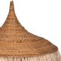 Preview: DECKENANHÄNGER MIT FRANSEN AUS ABACA IN NATÜRLICHER FARBE 80x80x70Hcm