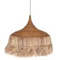 Preview: DECKENANHÄNGER MIT FRANSEN AUS ABACA IN NATÜRLICHER FARBE 80x80x70Hcm
