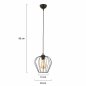 Preview: BLACK METALLIC CEILING LIGHT 23x85 cm