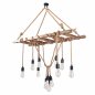 Preview: Industrial ceiling lamp in a rustic style in a natural shade
