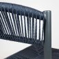 Preview: "Jonah" Stuhl in blau aus Aluminium im Geflecht Look