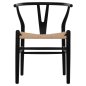 Preview: ESSZIMMERSTUHL BUCHENHOLZ SCHWARZ-SEIL BEIGE 48x55x73,5cm
