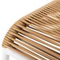Preview: STUHL METALL IN WEISS UND SYNTHETISCHES RATTAN IN NATÜRLICHER FARBE 54x62x80Hcm