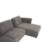 Preview: ECKSOFA MIT WENDBAREM SCHLAFMODELL MAILO, STOFF IN DUNKELGRAU – BEINE AUS METALL, 300 x 150 x 80 cm