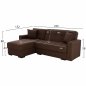 Preview: ECKSOFA "CAIDEN" BRAUN 224x152x80 cm WW3190.02