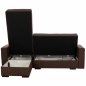 Preview: ECKSOFA "CAIDEN" BRAUN 224x152x80 cm WW3190.02