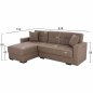 Preview: ECKSOFA "CAIDEN" BEIGE 224x152x80 cm WW3190.03