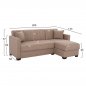 Preview: Ecksofa, 200x133x77cm, beige