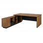 Preview: Professional desk with reversible angle made of high quality melamine in gray and honey oak colors